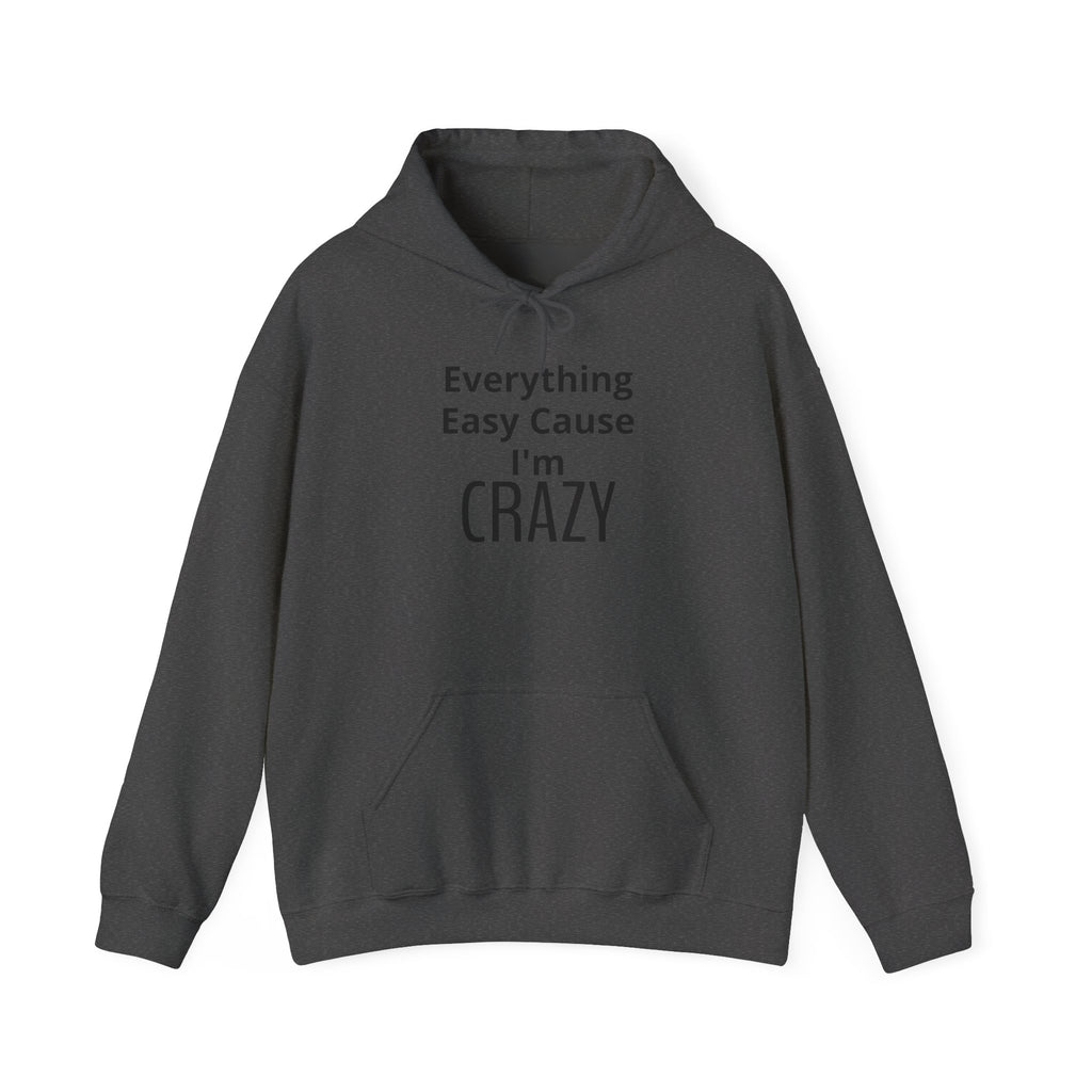 Crazy Vibe Hoodie - "Everything Easy Cause I'm Crazy" Real life Graphic Hoodie