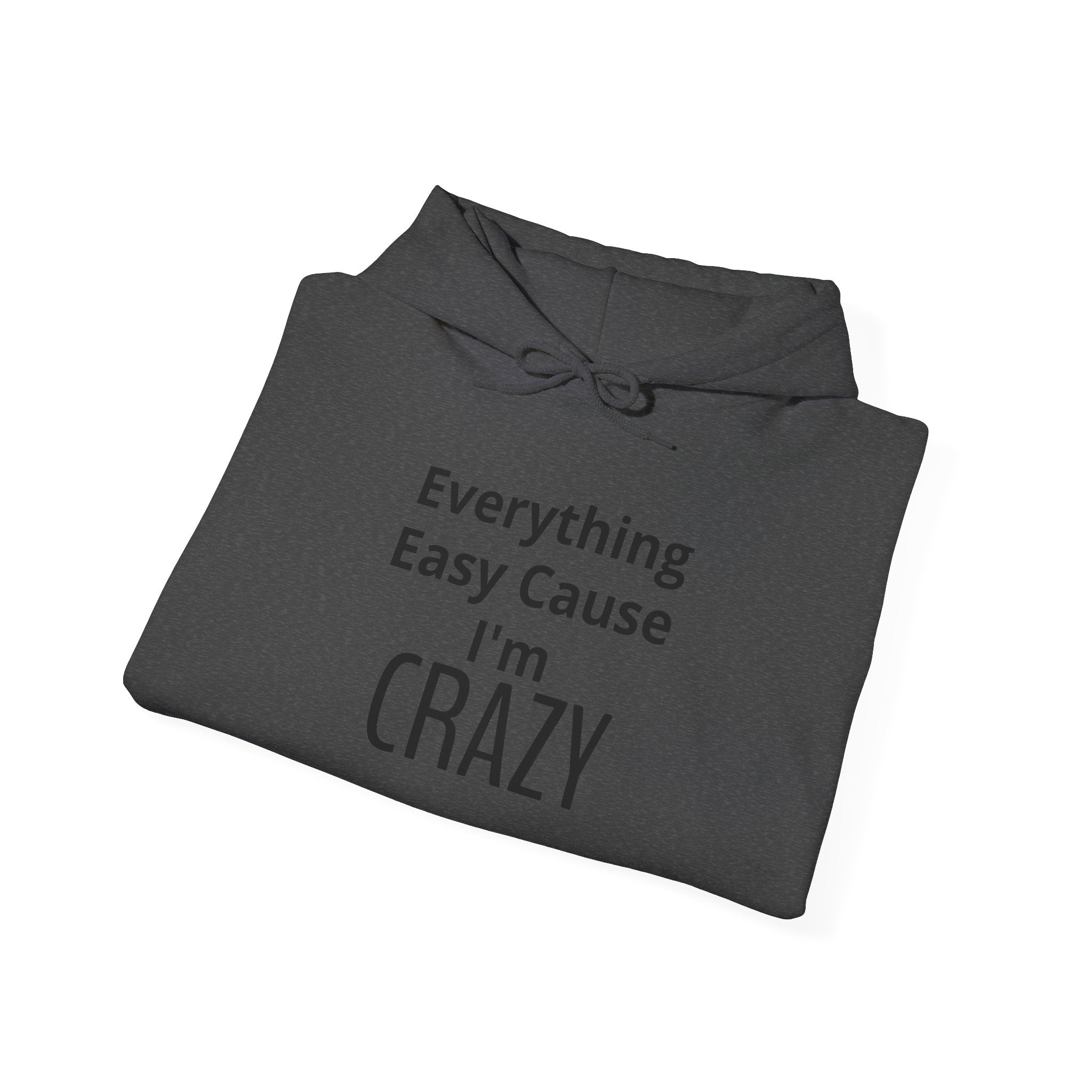 Crazy Vibe Hoodie - "Everything Easy Cause I'm Crazy" Real life Graphic Hoodie